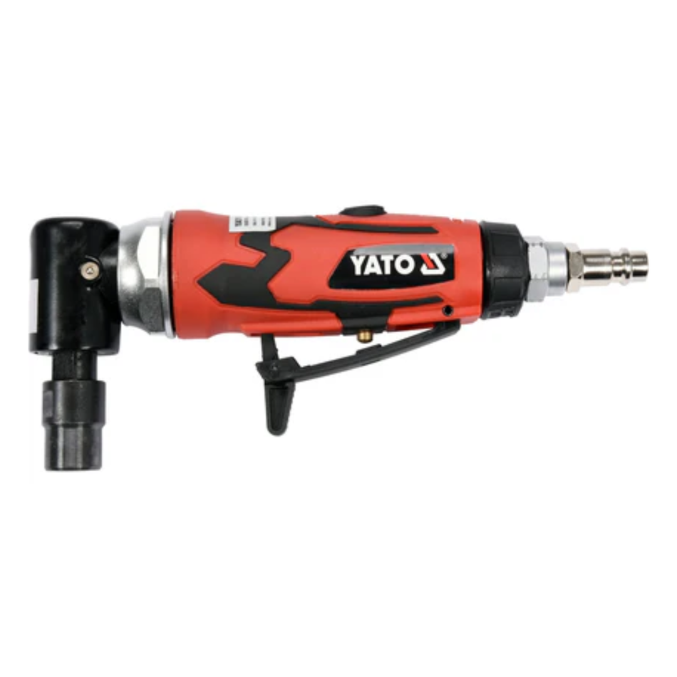Red and black Yato tool on a white background