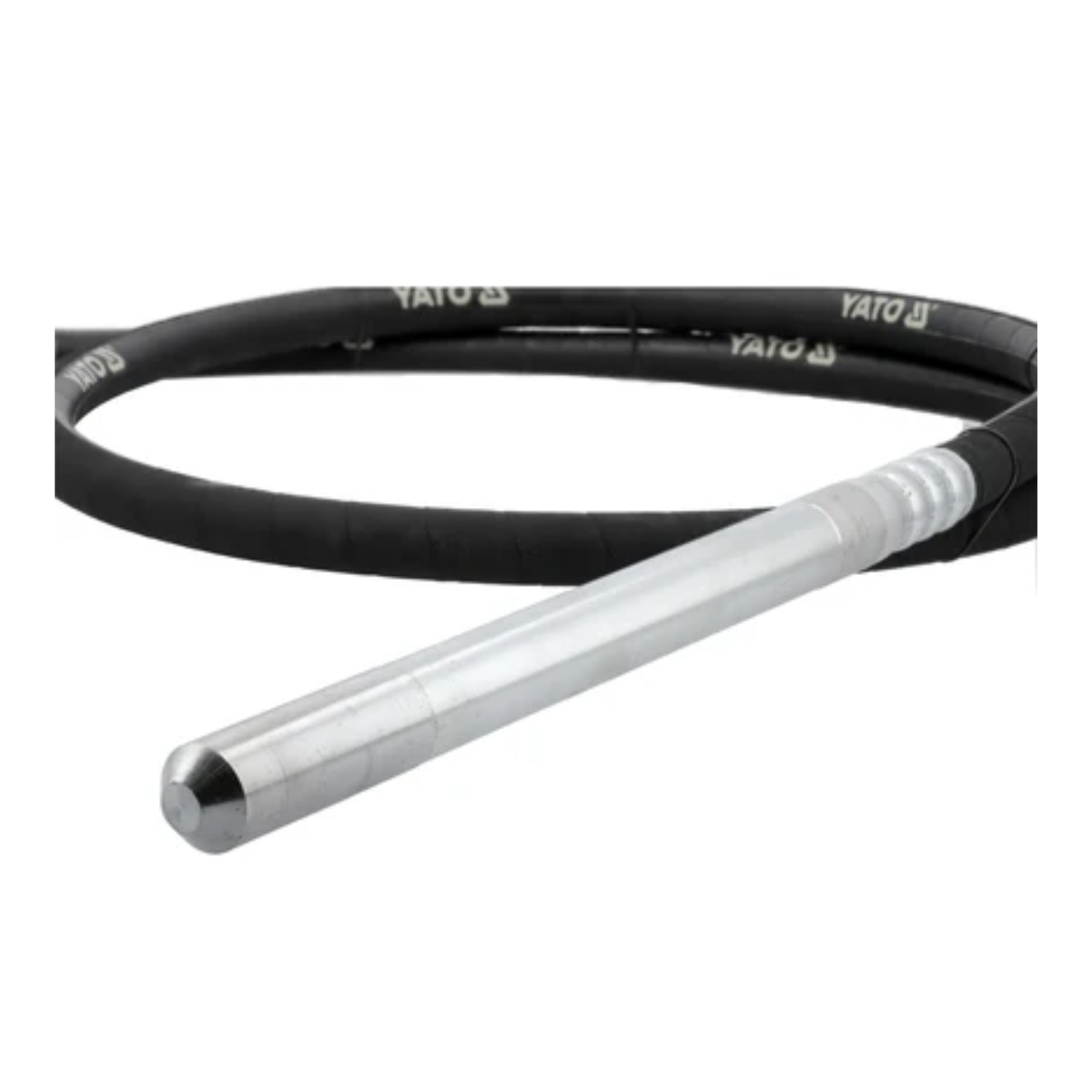 Black and silver hose with 'Yato' branding on a white background