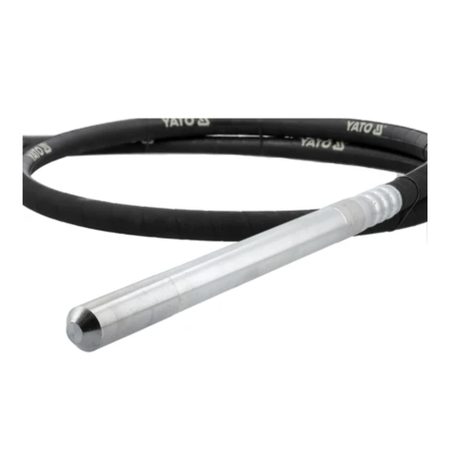 Black and silver hose with 'Yato' branding on a white background