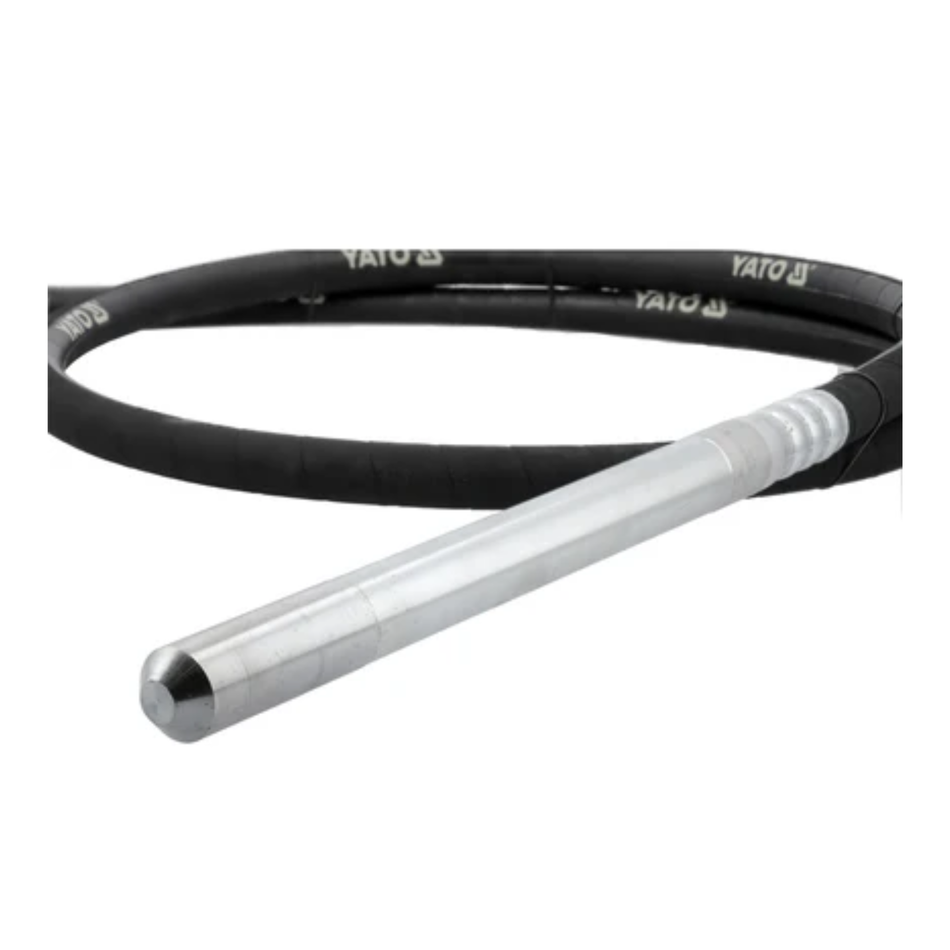 Black and silver hose with 'Yato' branding on a white background