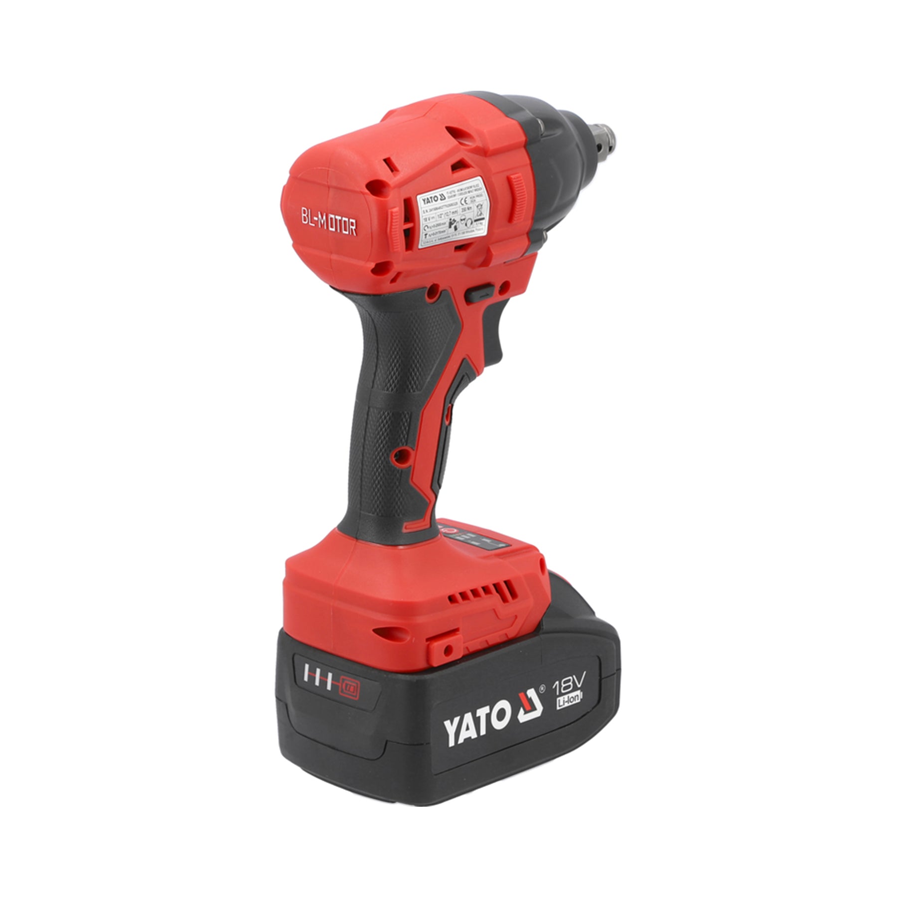 Yato 18V 1/2" 350Nm B/L Impact Wrench (2X4Amp+Charger) YT-8277925