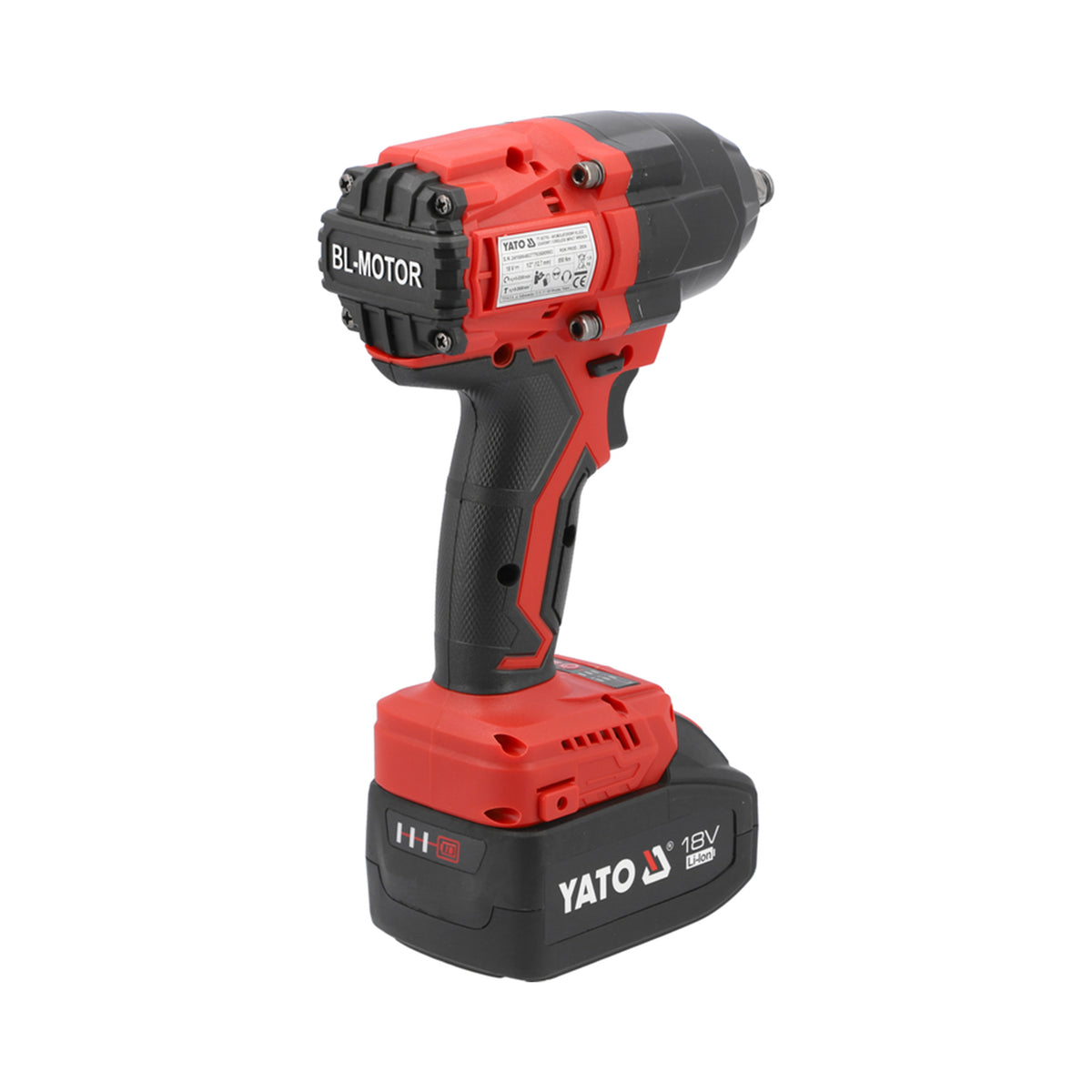 Yato 18V 1/2" 850Nm B/L Impact Wrench (2X4Amp+Charger) YT-8277935