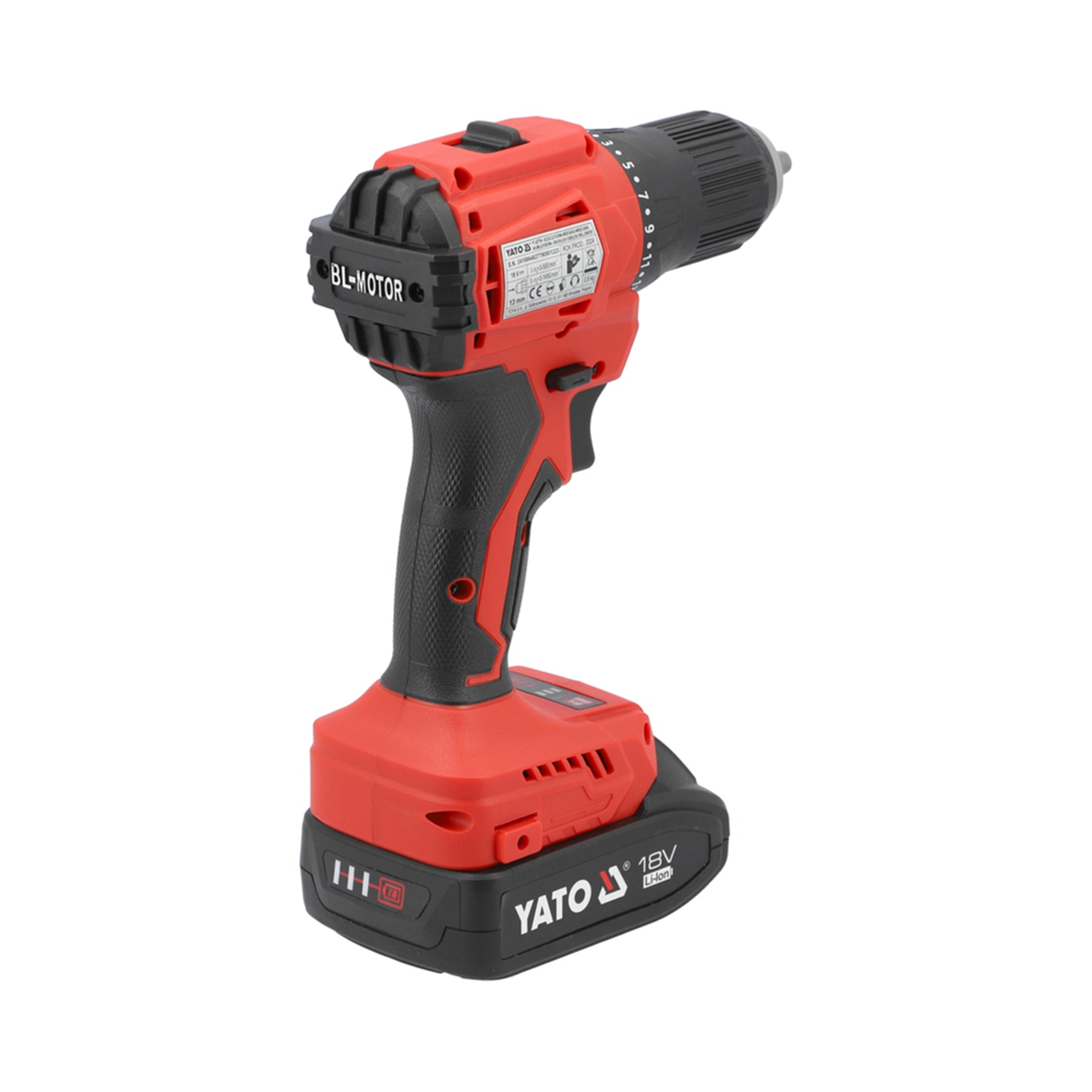 Yato 18V 45N B/L Drill (2X2Amp+Charger) YT-8277905