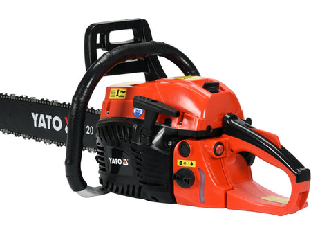 Yato chainsaw on a white background