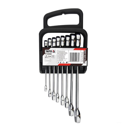 A 10-piece socket wrench set in a black plastic carrying case with a handle, featuring silver metal sockets and handles. The TATO brand logo is visible on the label.
