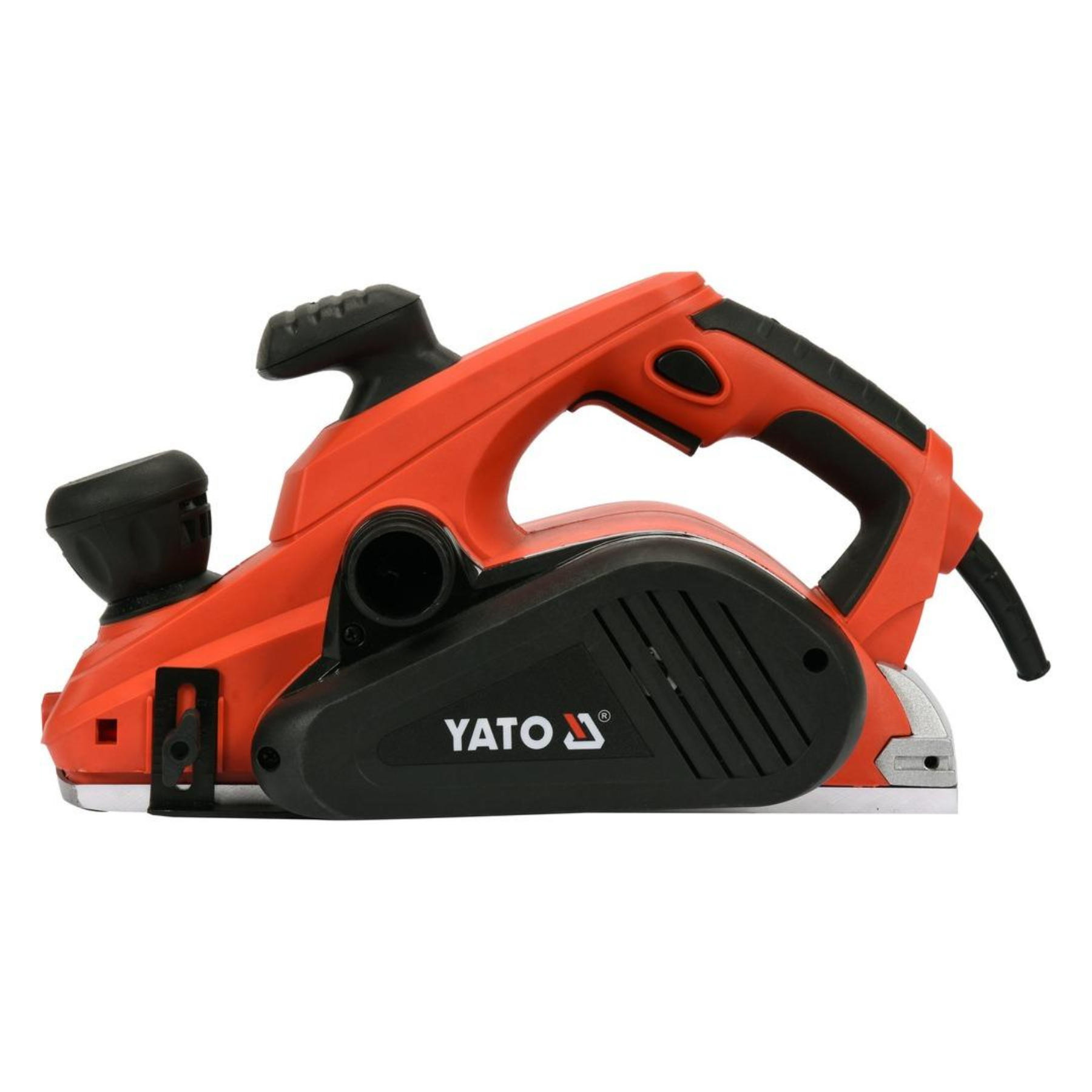 Orange and black Yato power tool on a white background