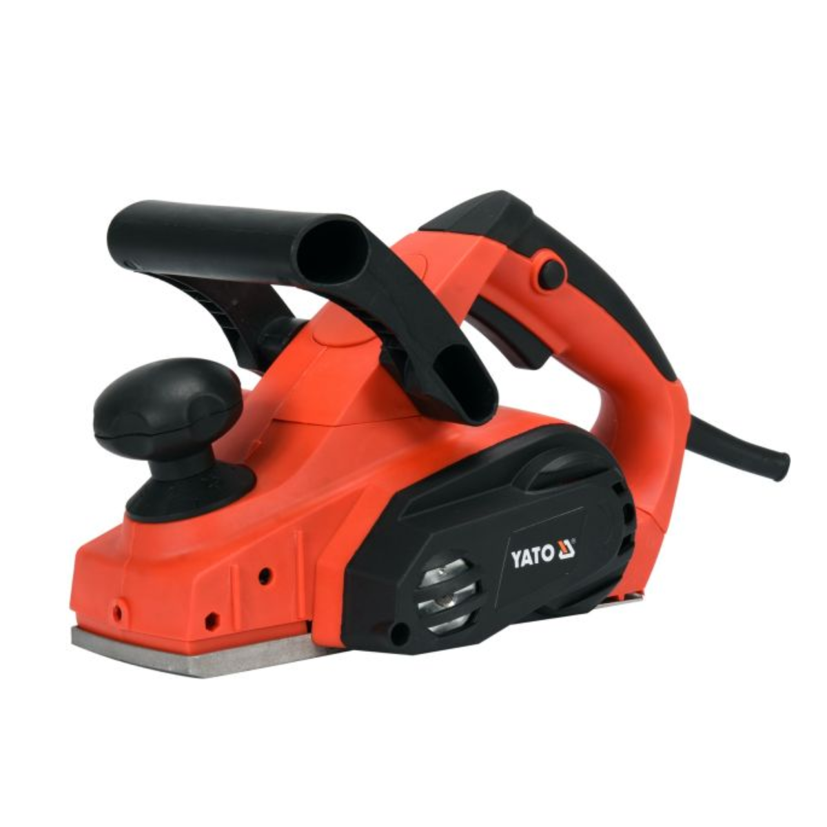 Orange and black electric planer with Yato branding on a white background