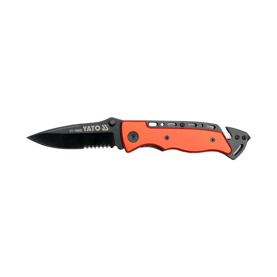 The product of Yato Folding Knife With Black Blade YT-76052 