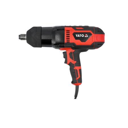 Red and black Yato impact wrench on a white background