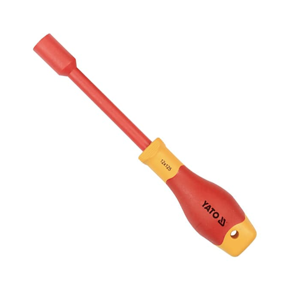 Red and yellow screwdriver with Yato branding on a white background