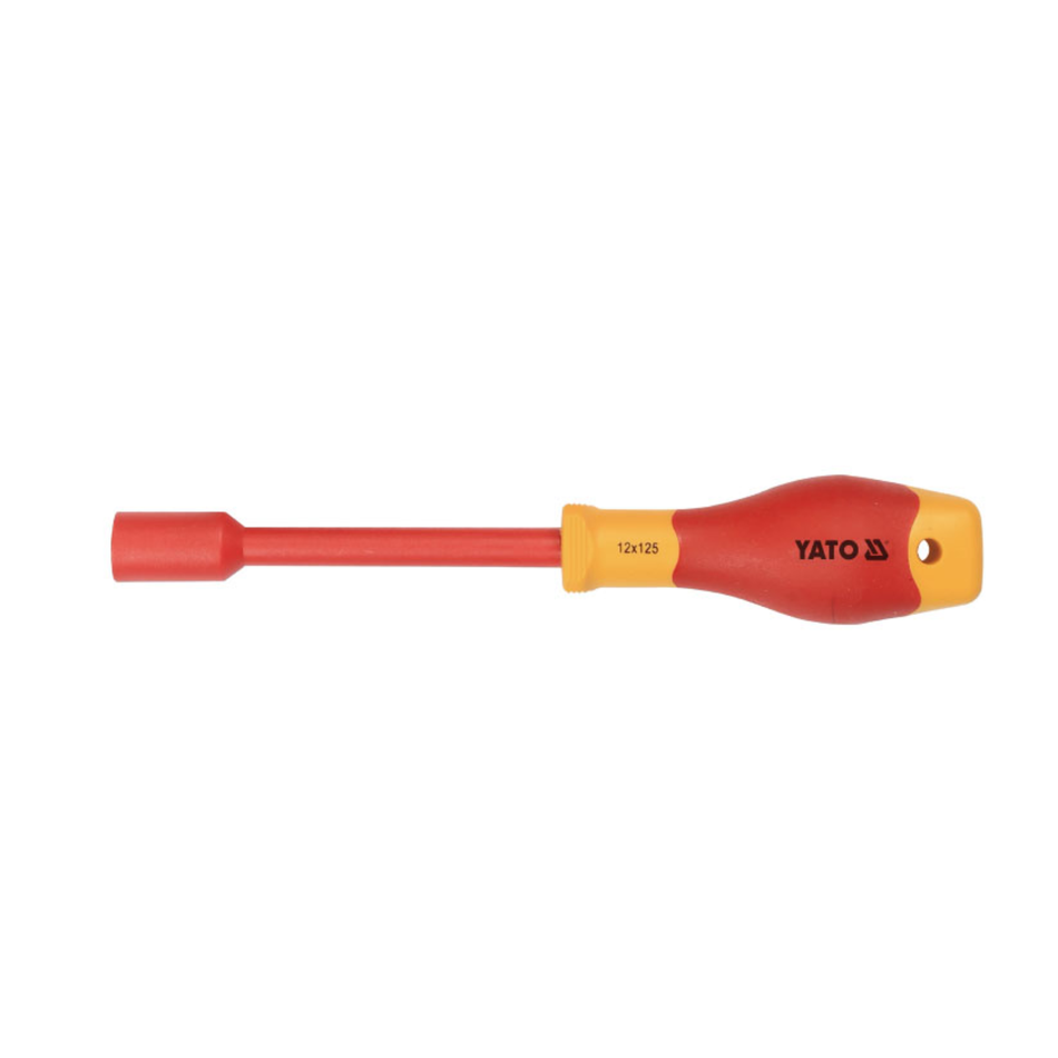 Red and yellow screwdriver with Yato branding on a white background