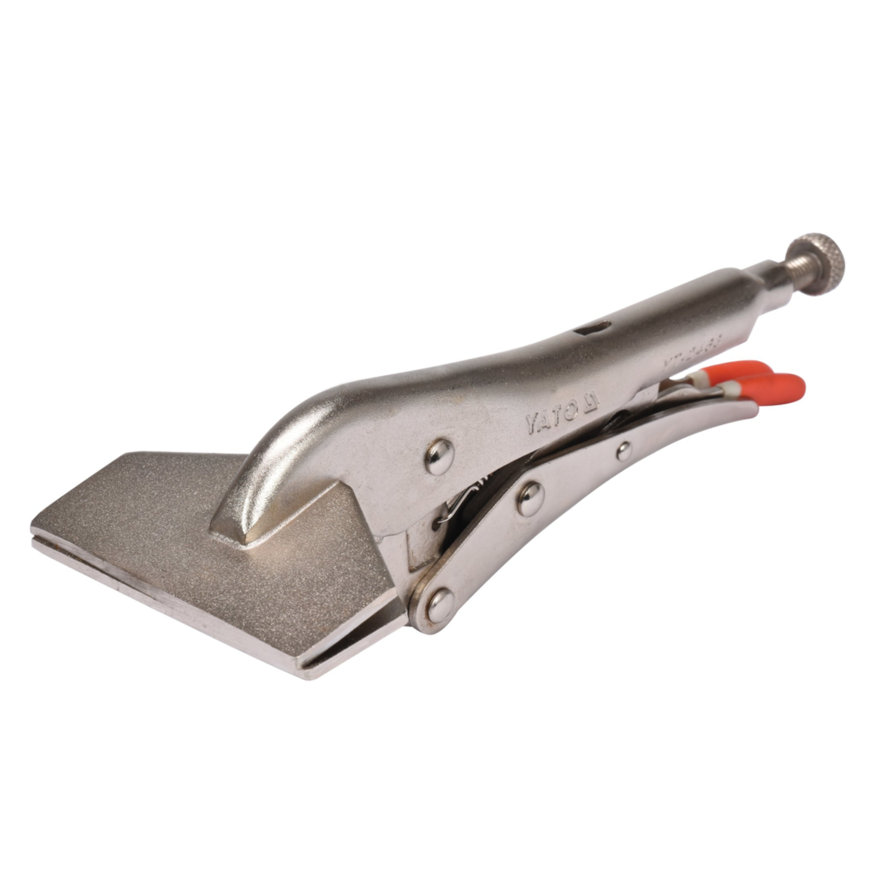 A VEVIT brand locking clamp with a silver metallic body and a small orange release lever, shown on a plain white background.