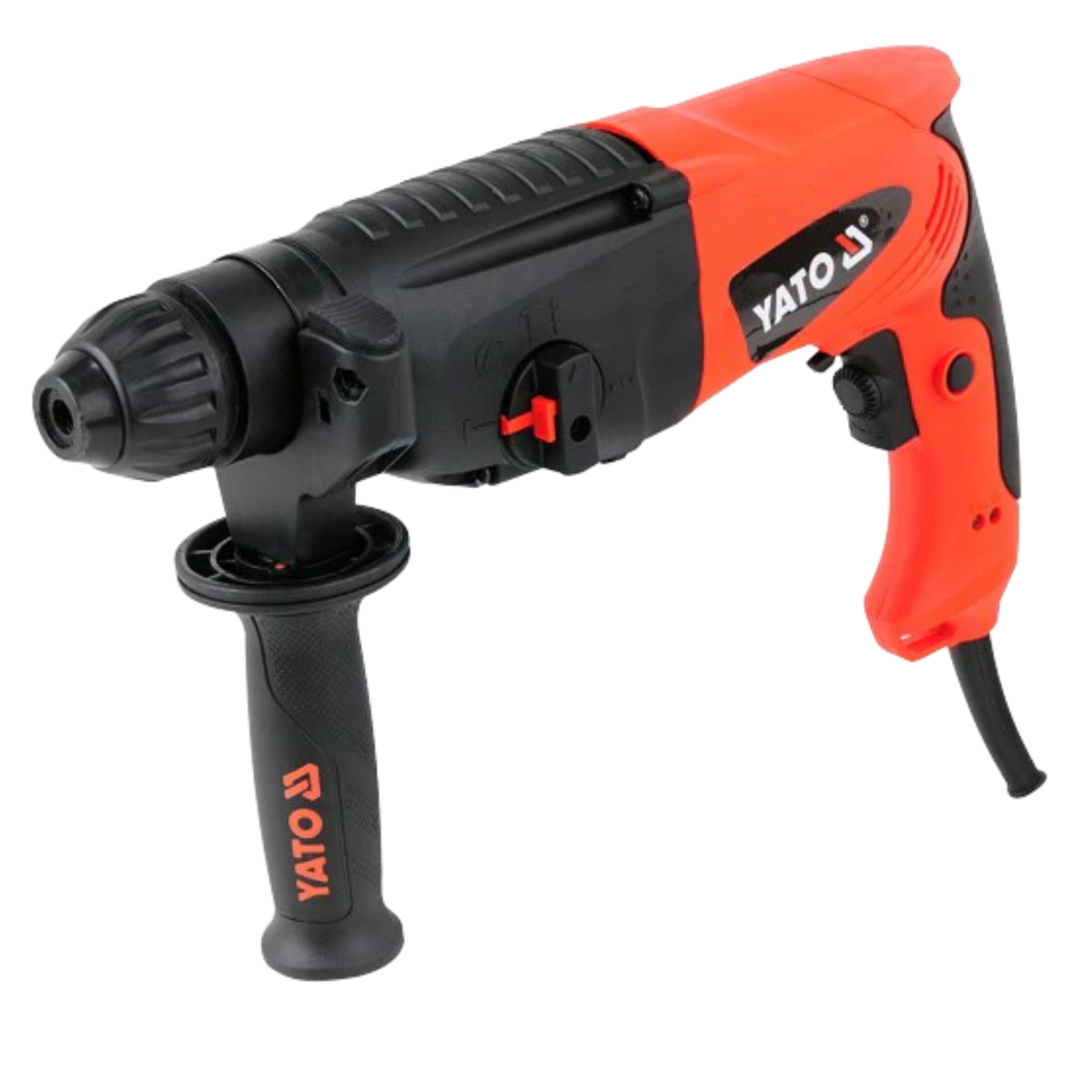 Yato drill with black and orange design on a white background