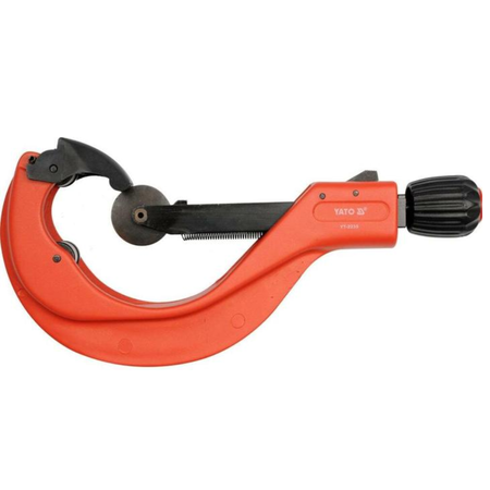 Orange pipe cutter on a white background