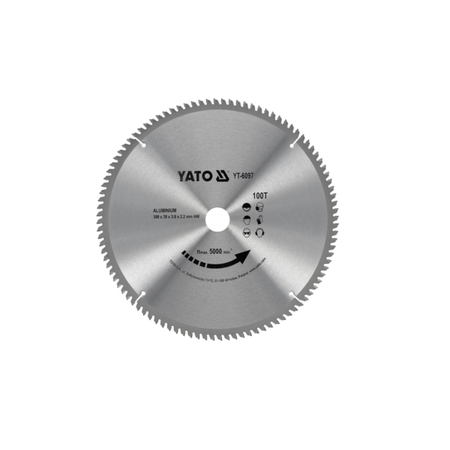 Yato circular saw blade on a white background