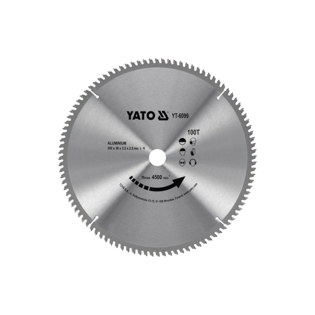 The Product of Yato TCT Blade for Aluminium 350x30x100mm YT-6099