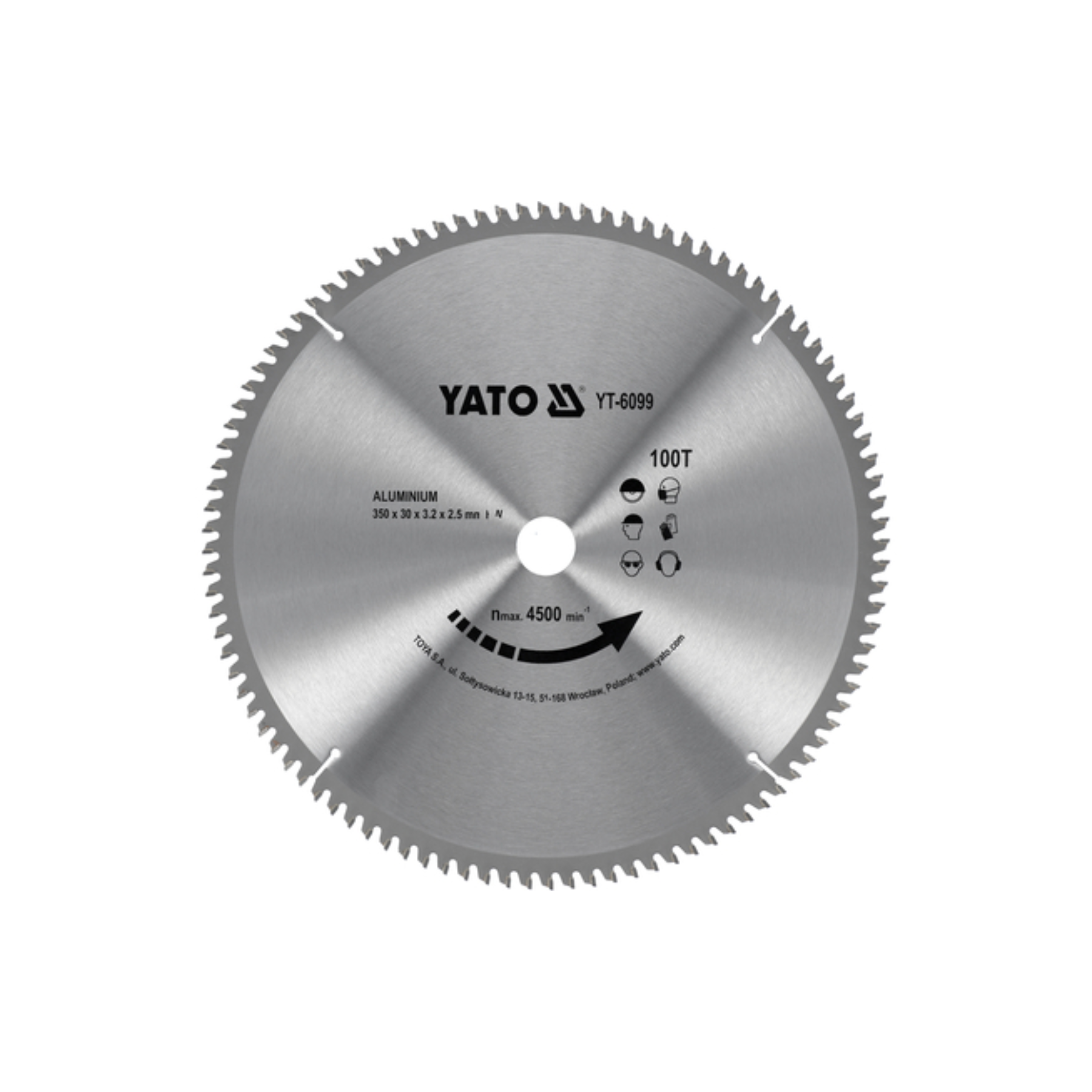 The Product of Yato TCT Blade for Aluminium 350x30x100mm YT-6099