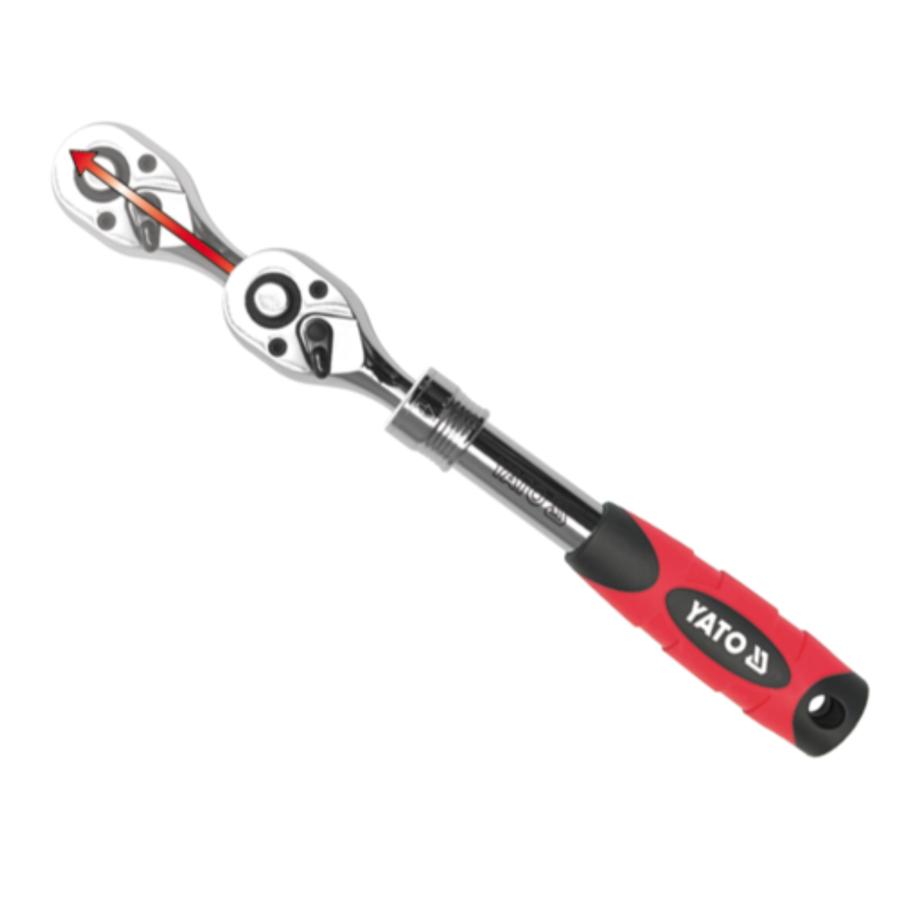 A Vato torque wrench with a silver metal head and a red and black handle, shown diagonally on a plain white background.