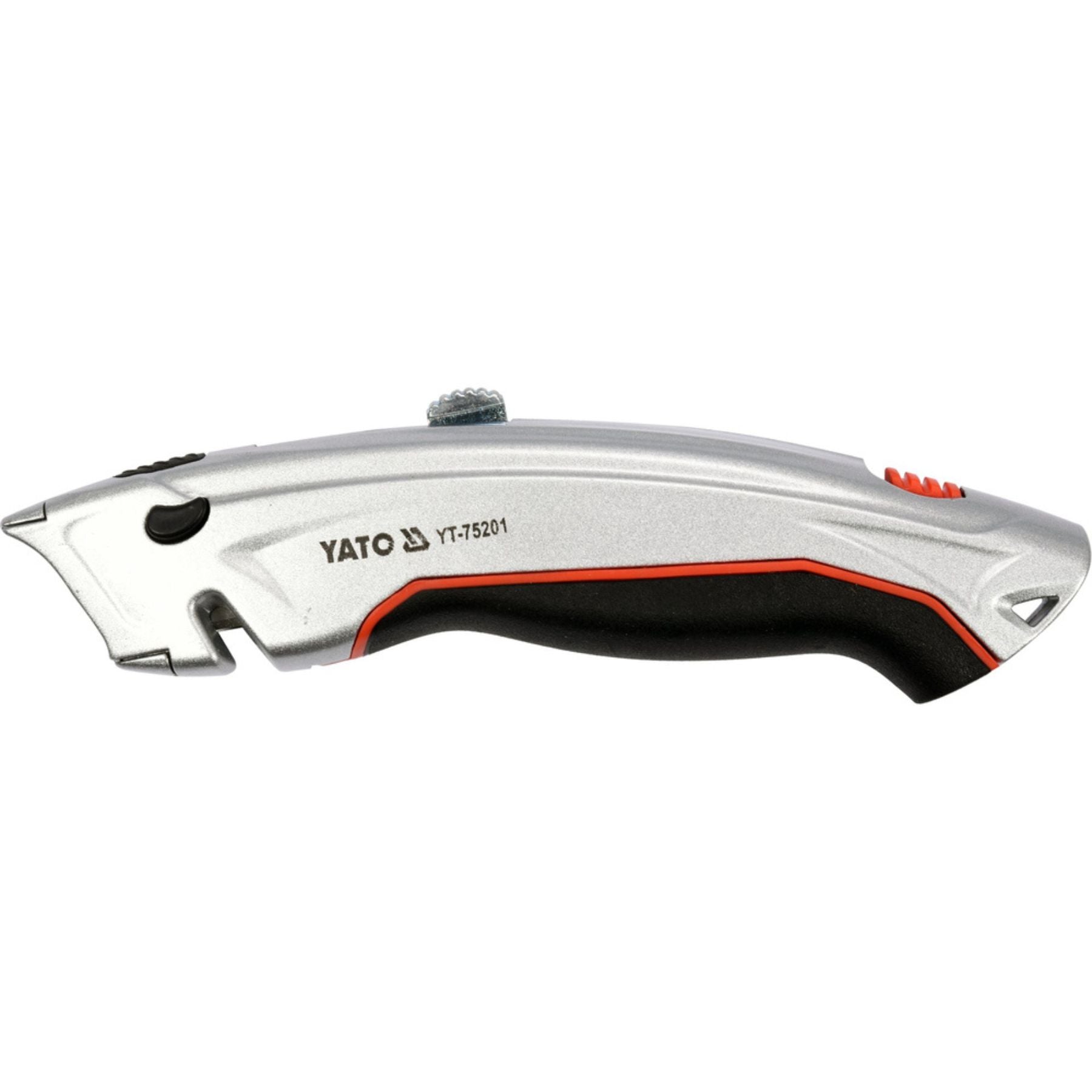 Yato brand utility knife on a white background