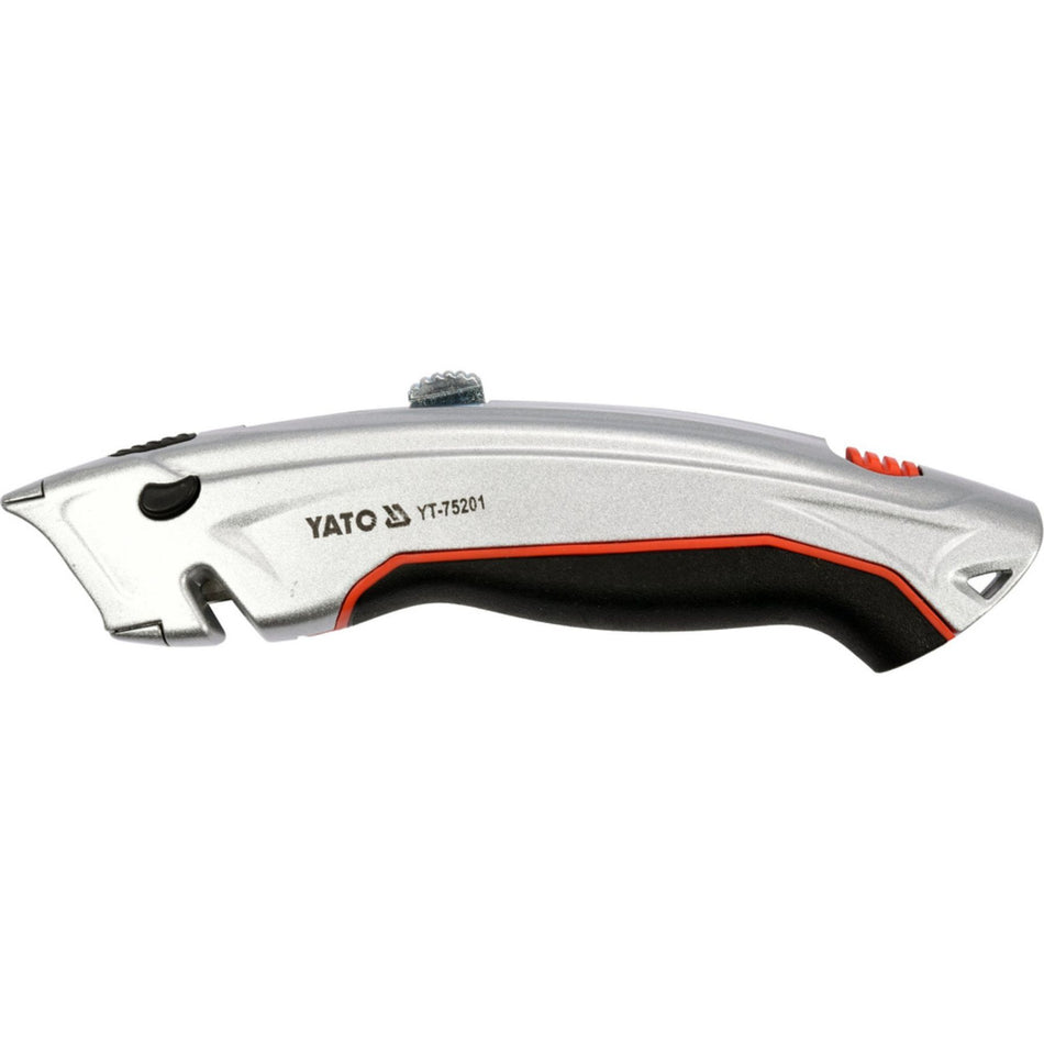 Yato brand utility knife on a white background