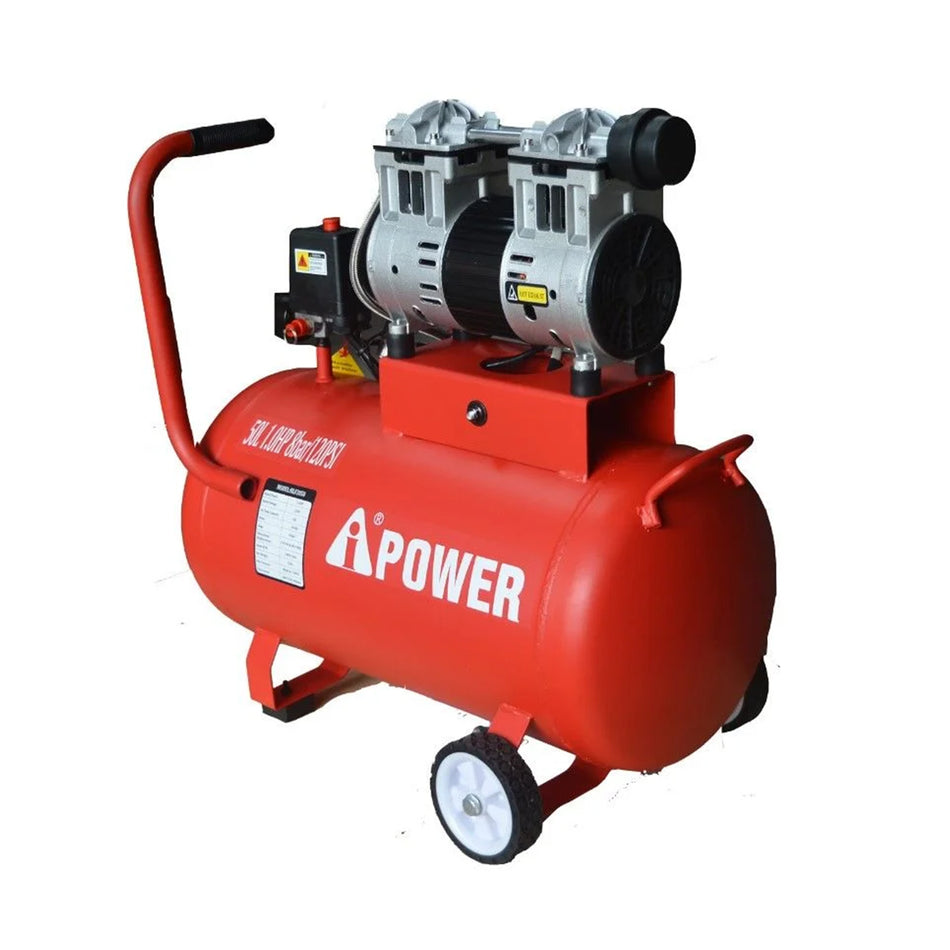iPower Air Compressor Silent 50L 1.5HP 120PSI HLF2050