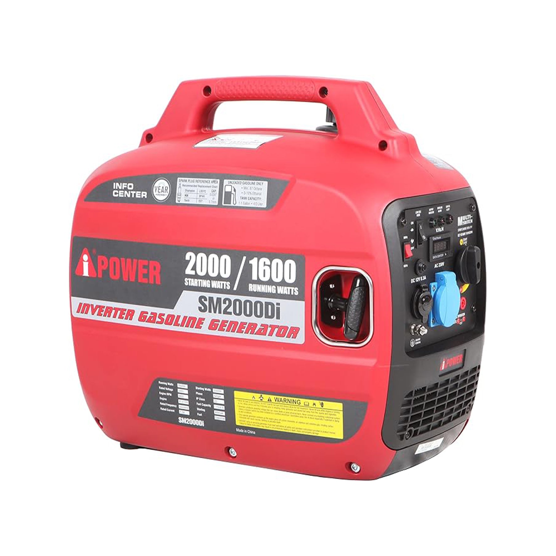 iPower Inverter Silent Generator SM2000DI (Output 1600W)